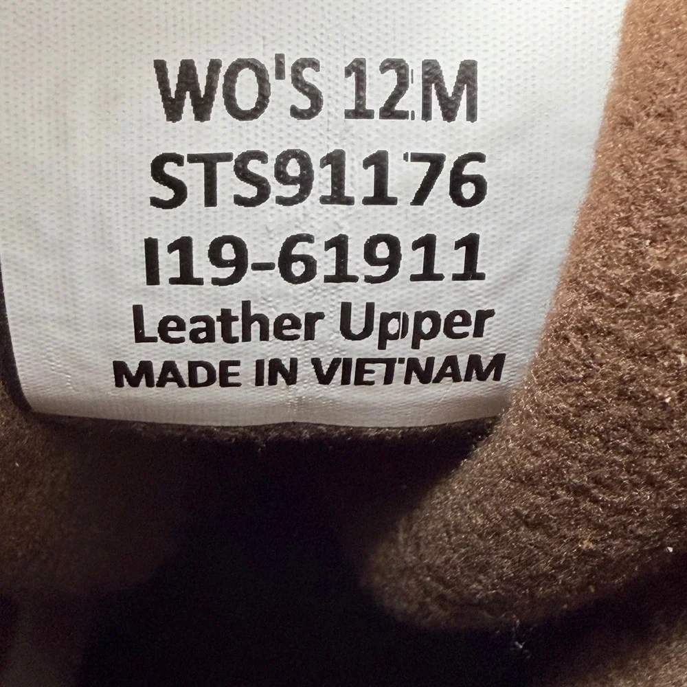 Sperry Saltwater Duck Boots Womens 12M Brown Leather Waterproof STS91176
